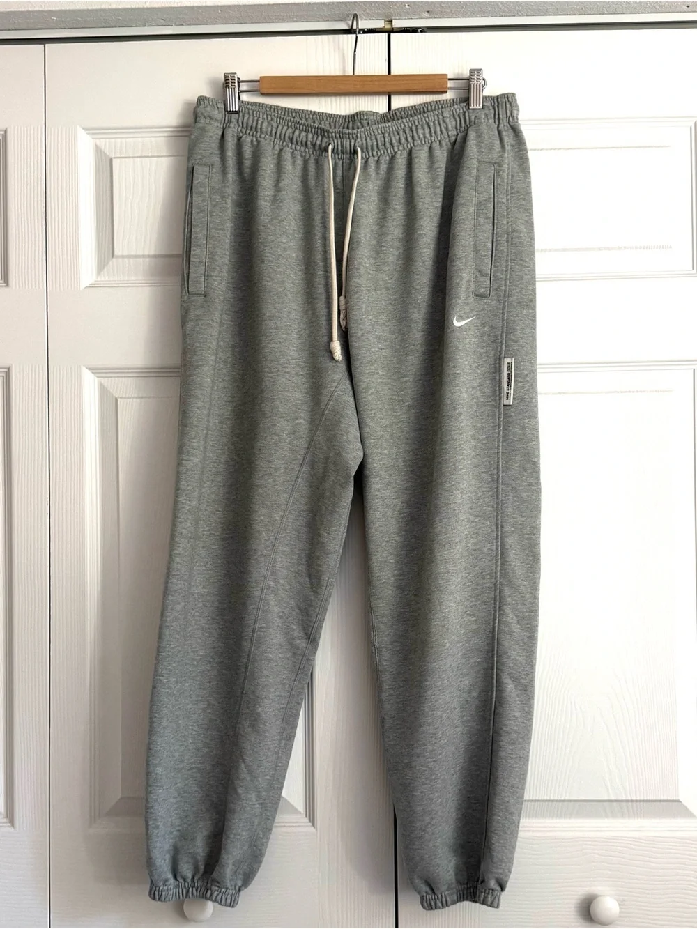 Nike Gray Drawstring Fleece Joggers